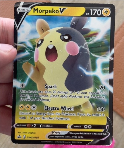 2020 Pokémon Sword & Shield Black Star Promo #SWSH056 Morpeko V — front