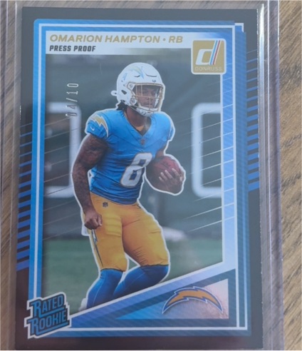 2025 Donruss #303 Omarion Hampton — front