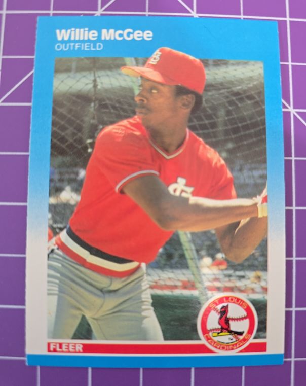 1987 Fleer #304 Willie McGee — front