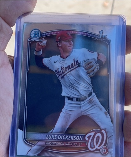 2025 Bowman Chrome #BCP-218 Luke Dickerson — front