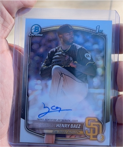 2025 Bowman Chrome #CPA-HBA Henry Baez — front