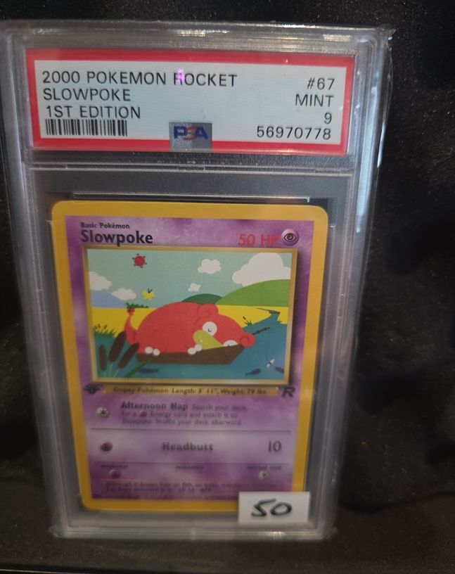 2000 Pokémon Team Rocket 1st Edition #67 Slowpoke — front