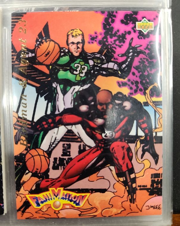 1992 Upper Deck Fanimation #510 Larry Bird / Michael Jordan — front