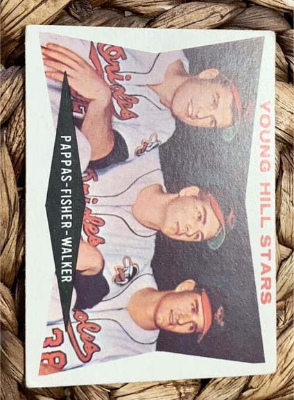 1960 Topps #399 Young Hill Stars Milt Pappas Jack Fisher Jerry Walker — front