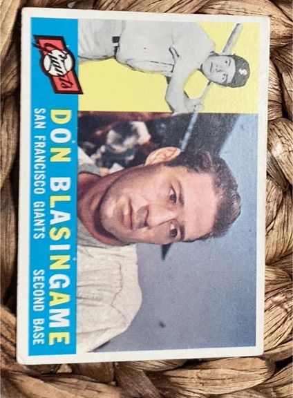 1960 Topps #397 Don Blasingame — front