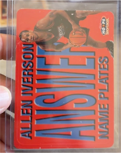 1999-00 Skybox NBA Hoops Name Plates #2NP Allen Iverson — front