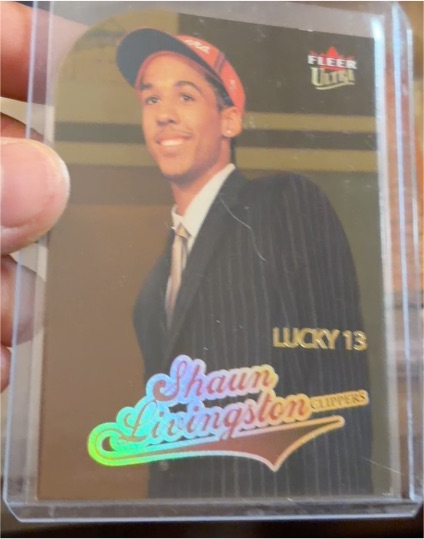 2004-05 Fleer Ultra #179 Shaun Livingston Lucky 13 Gold Medallion Rookie — front