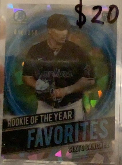 2021 Bowman Rookie of the Year Favorites #RRY-SS Sixto Sanchez — front