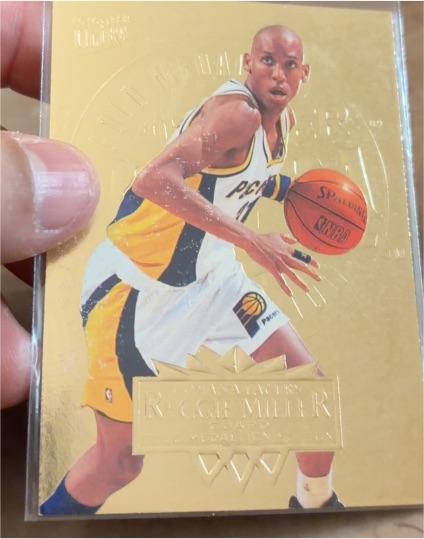 1995-96 Fleer Ultra Gold Medallion #185 Reggie Miller — front