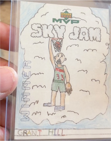 1999 Upper Deck MVP #W8 Grant Hill Draw Your Own Card Winner — front
