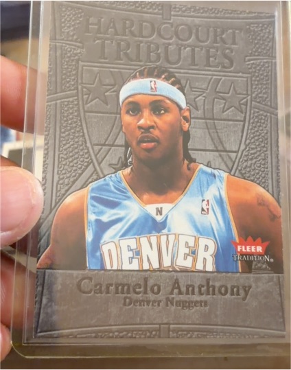 2004-05 Fleer Tradition Hardcourt Tributes #6HT Carmelo Anthony — front