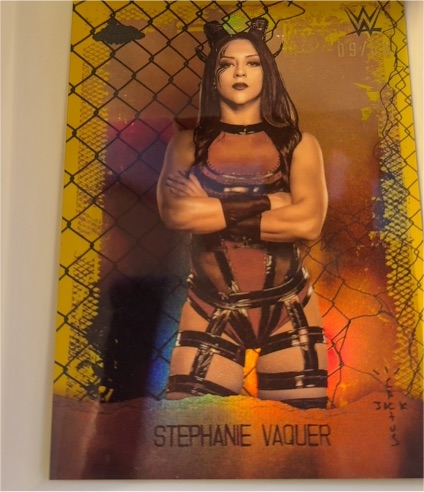 2025 Topps Chrome WWE Cactus Jack #AOK-57 Stephanie Vaquer Astro Knights Insert — front