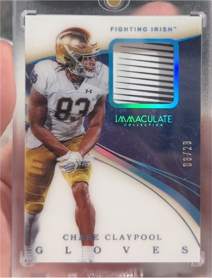 2020 Panini Immaculate Collection Gloves Chase Claypool — front