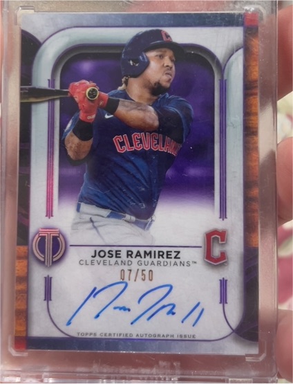2022 Topps Tribute #TA-JR Jose Ramirez — front
