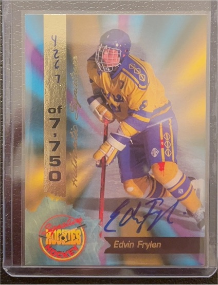 1994 Signature Rookies #17 Edvin Frylen — front