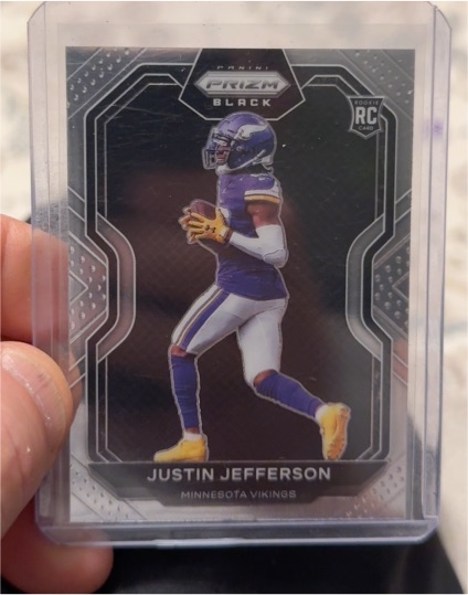 2020 Panini Chronicles Prizm Black #PB-9 Justin Jefferson — front