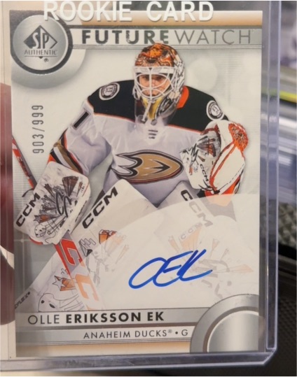 2023-24 SP Authentic #120 Olle Eriksson Ek Future Watch Rookie Auto — front