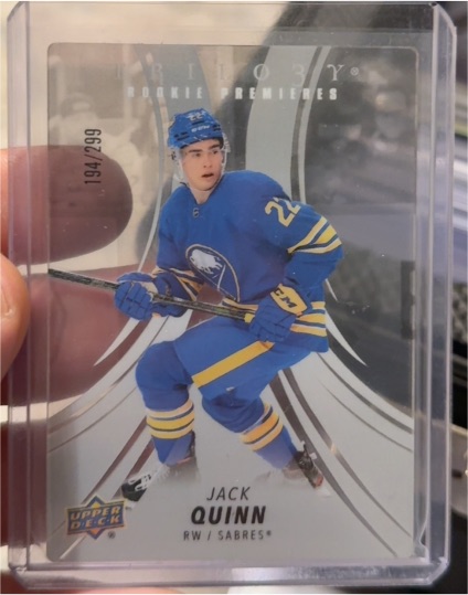2022-23 Upper Deck Trilogy Rookie Premieres #RP-JQ Jack Quinn — front