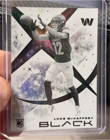 2024 Panini Black #Luke McCaffrey White Night — front