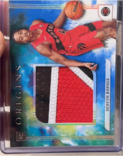 2021-22 Panini Origins Scottie Barnes Rookie Patch Autograph — front