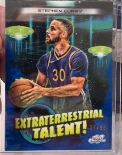 2023-24 Topps Chrome Cosmic #ET-13 Stephen Curry Extraterrestrial Talent — front