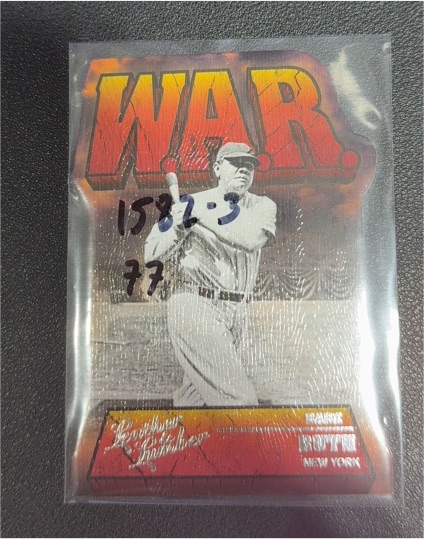 2019 Panini Leather & Lumber #WAR-8 Babe Ruth — front