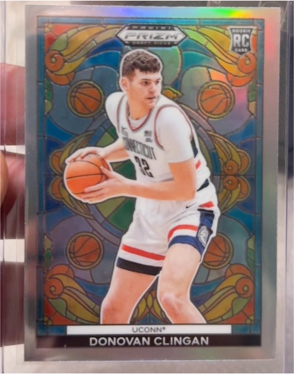 2024 Panini Prizm Draft Picks Donovan Clingan Stained Glass Rookie — front