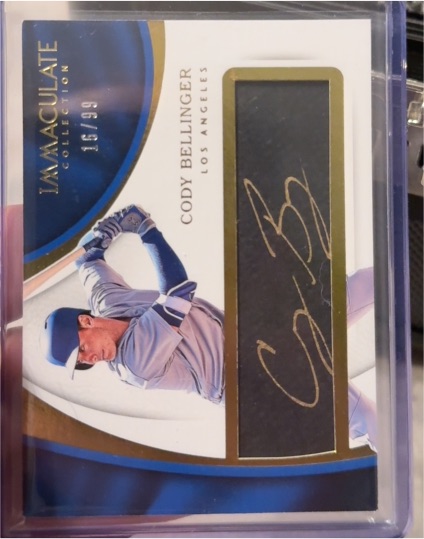 2017 Panini Immaculate Collection Tweed Weave Signatures #TWS-CB Cody Bellinger — front