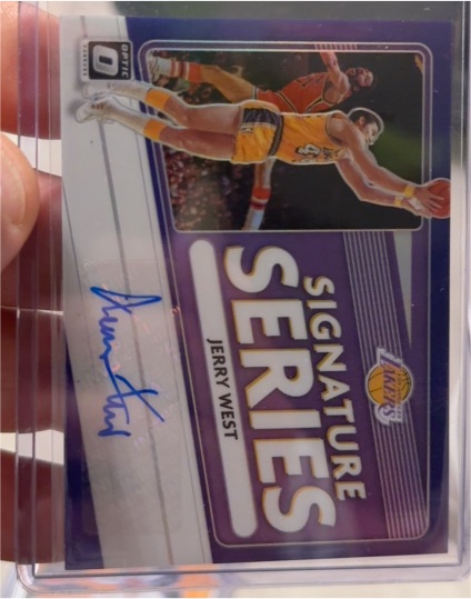 2020-21 Donruss Optic Signature Series #SS-JWU Jerry West — front