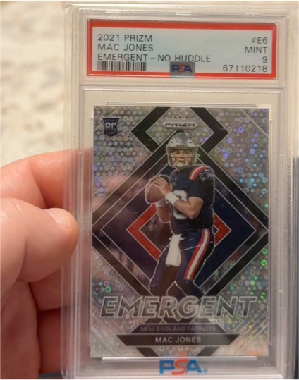 2021 Panini Prizm Emergent #E6 Mac Jones — front