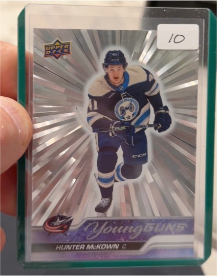 2023-24 Upper Deck Series 1 Young Guns Outburst Silver #231 Hunter McKown — front