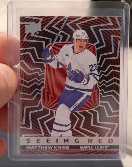 2023-24 Upper Deck Extended Series Seeing Red #SR-6 Matthew Knies — front