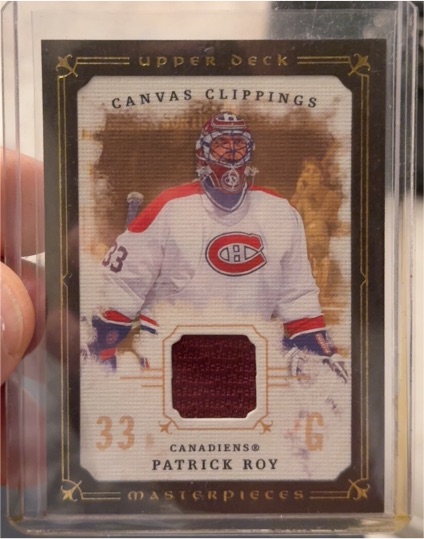 2008-09 Upper Deck Masterpieces Canvas Clippings Brown #CCPR1 Patrick Roy — front
