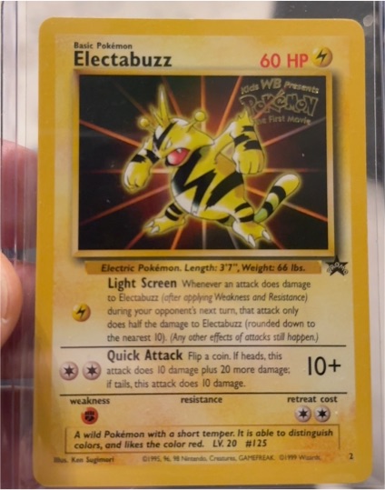 1999 Pokémon #2 Electabuzz Black Star Promo — front