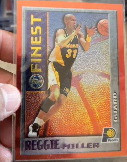 1995-96 Topps Finest #M14 Reggie Miller — front