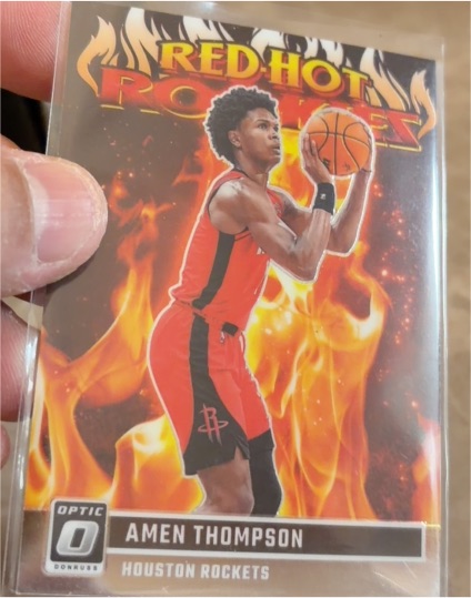 2023-24 Donruss Optic #14 Amen Thompson Red Hot Rookies — front