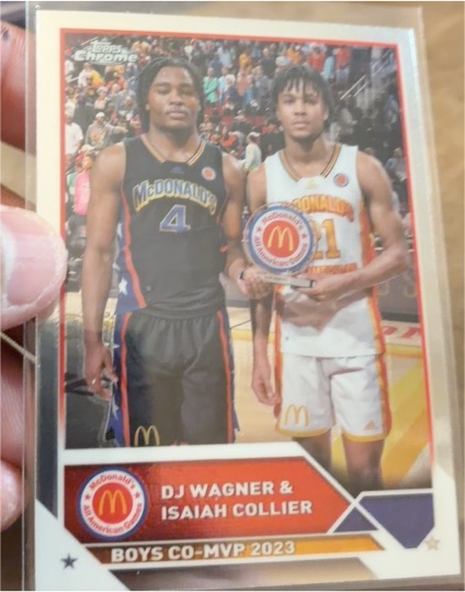 2023 Topps Chrome McDonald's All American #99 DJ Wagner & Isaiah Collier Boys Co-MVP — front