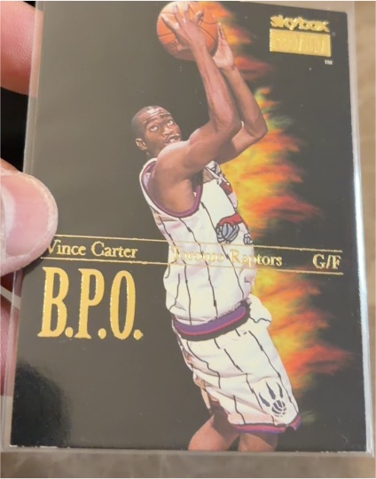 1998 Skybox Premium #9BPO Vince Carter B.P.O. Insert — front