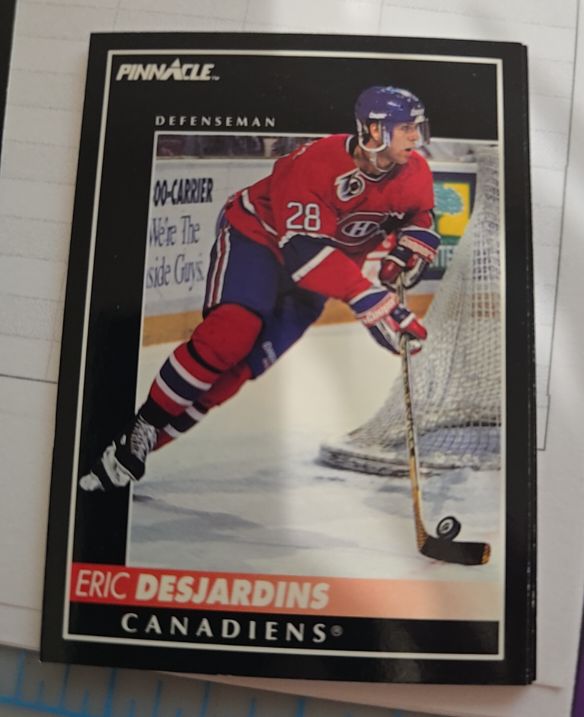 1992-93 Pinnacle #16 Eric Desjardins — front