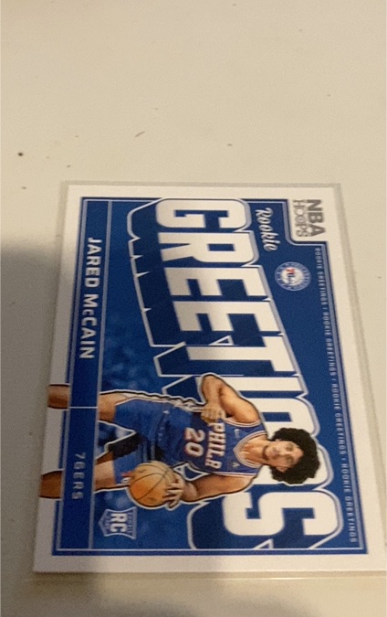 2024-25 Panini NBA Hoops Rookie Greetings #9 Jared McCain — front