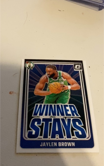 2024-25 Panini Donruss Optic #7 Jaylen Brown Winner Stays — front