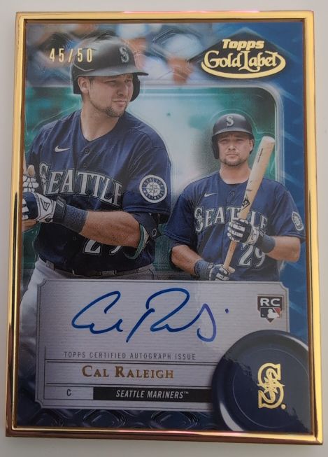 2022 Topps Gold Label Framed Autographs #FACR Cal Raleigh — front