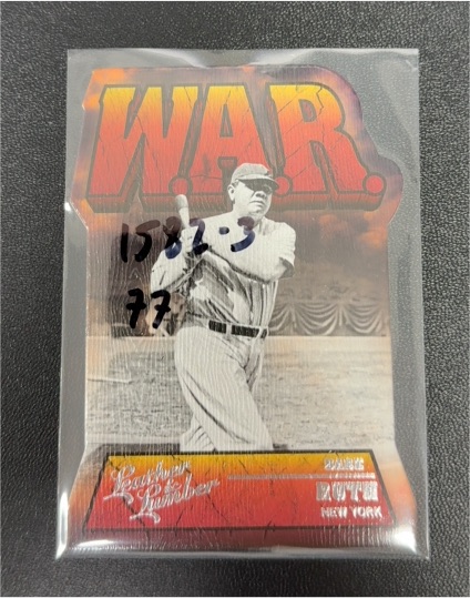 2019 Panini Leather & Lumber #WAR-8 Babe Ruth W.A.R. — front