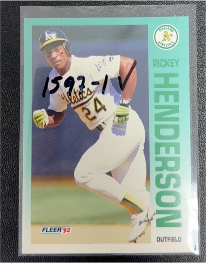 1992 Fleer #258 Rickey Henderson — front