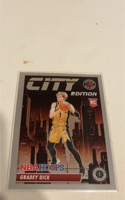 2023-24 Panini NBA Hoops Premium Stock City Edition #6 Gradey Dick — front