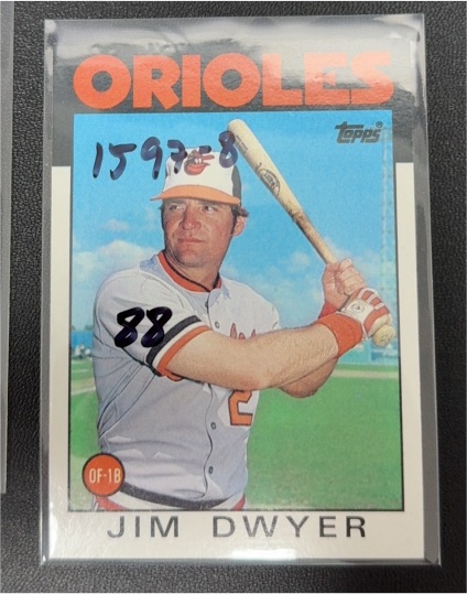 1986 Topps #653 Jim Dwyer — front
