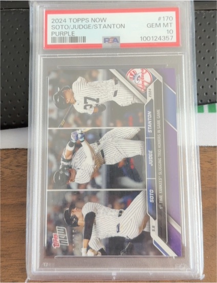 2024 Topps Now #170 Juan Soto/Aaron Judge/Giancarlo Stanton — front