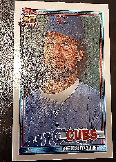 1991 Topps #415 Rick Sutcliffe — front