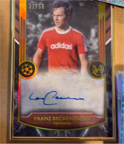 Franz Beckenbauer Autographed Soccer Card #32750 — front