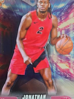 2024-25 Jonathan Mogbo RC Topps Chrome #194 Pink Refractor - Raptors — front